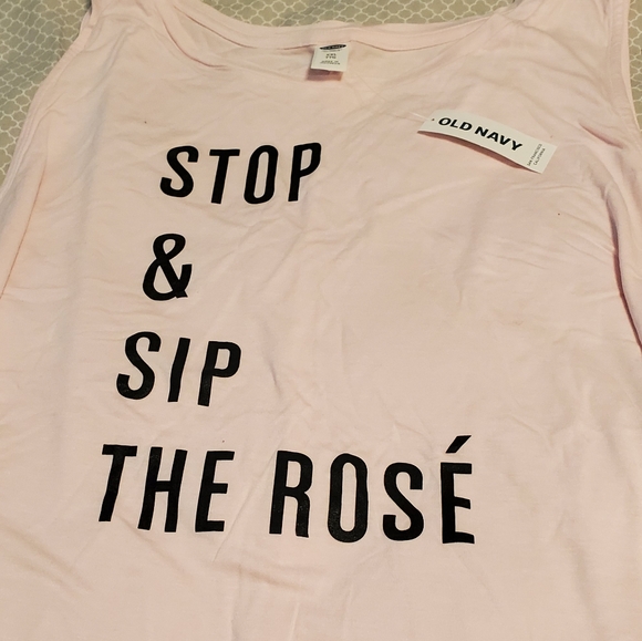 NWT Stop & Sip the Rosé Tank - Picture 2 of 2